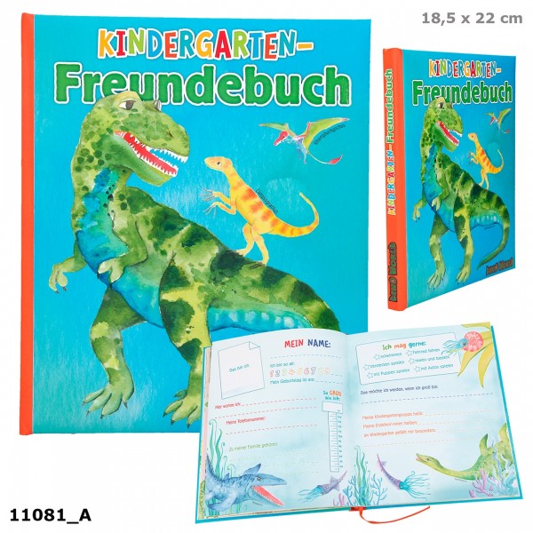 Depesche 11081 Dino World Kindergarten-Freundebuch Dinosaurier