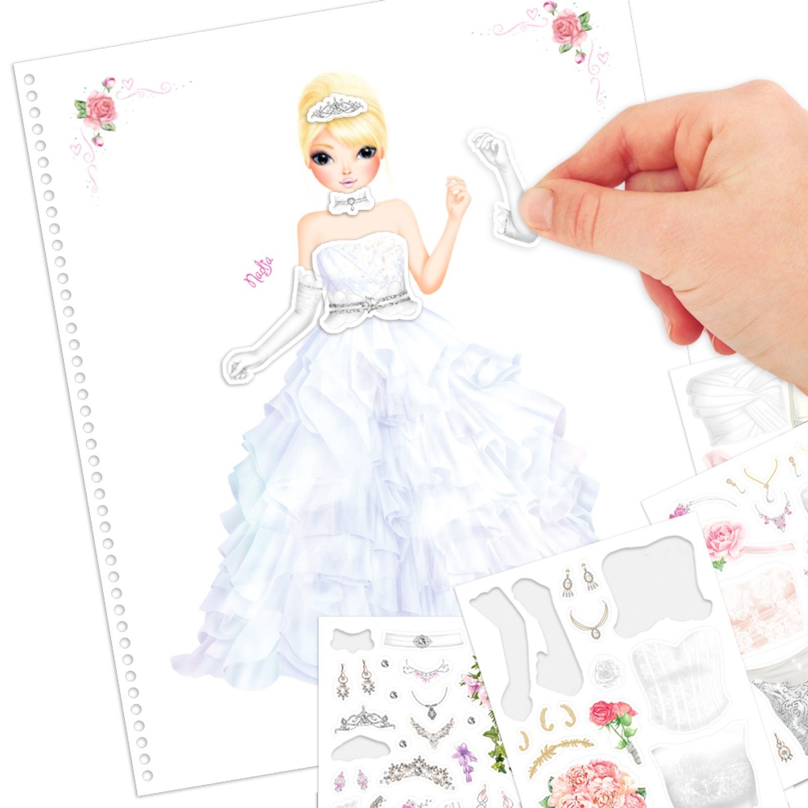 Depesche TOPModel Wedding Special Malbuch für Mädchen mit Schablone und Sticker 