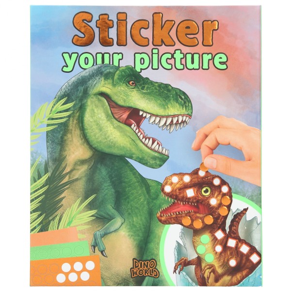 Depesche 11882 Dino World Sticker Your Picture Kreativbuch Dinosaurier Hardcover