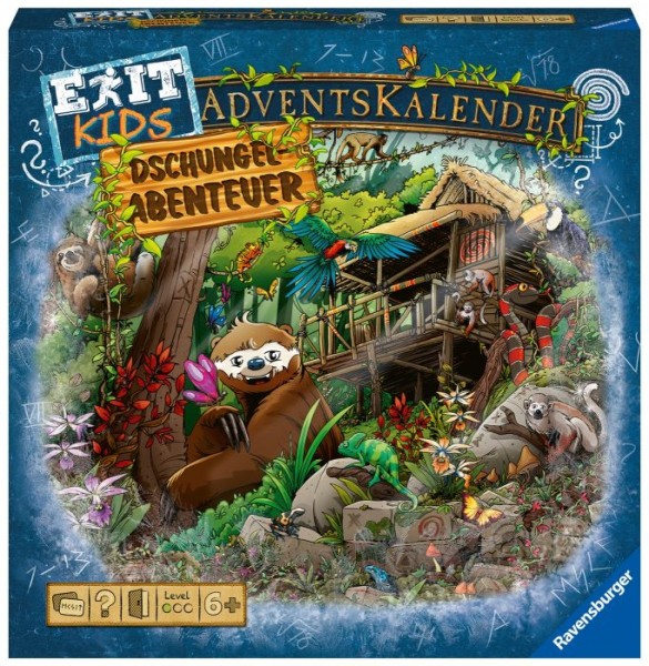 Adventskalender Exit Kids - Dschungel-Abenteuer mit 24 Rätseln für jeden Tag