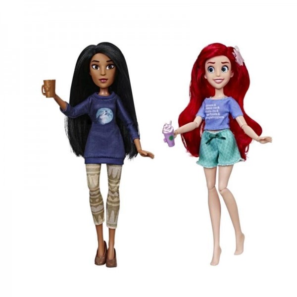Disney Princess Freizeit-Look Puppen Prinzessinnen Pocahontas & Arielle E7413