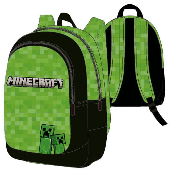 Minecraft Rucksack Freizeitrucksack grün ca 40cm