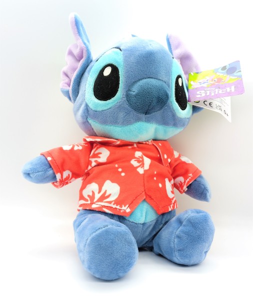 Disney Lilo & Stitch - Hawaii Edition - Stitch mit rotem Hemd ca 28cm Plüsch