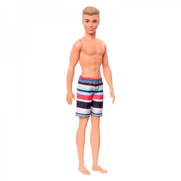 Barbie Ken Beach Puppe mit Streifenshorts GHW43