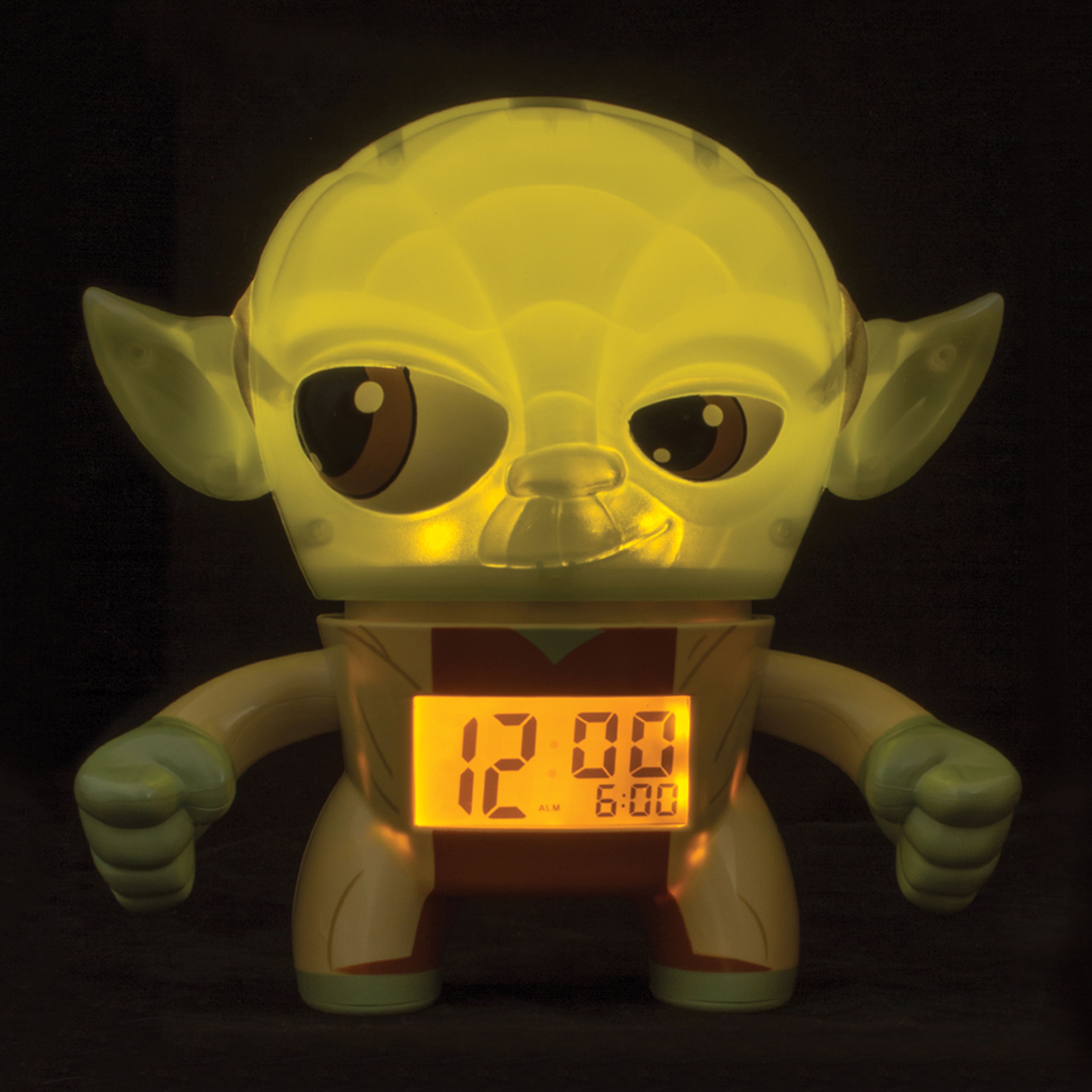 NEU OVP Uhr mit Leuchtfunktion 23cm BulbBotz 2020022 Star Wars Yoda Wecker 