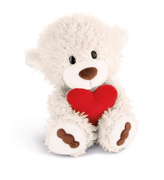 Nici 42607 Love-Bär weiß mit rotem Herz ca 30cm Plüsch Kuscheltier Liebe