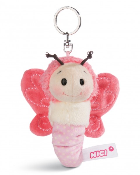 Nici 44931 Schlüsselanhänger Schmetterling ca 10cm Plüsch Hello Spring - pink