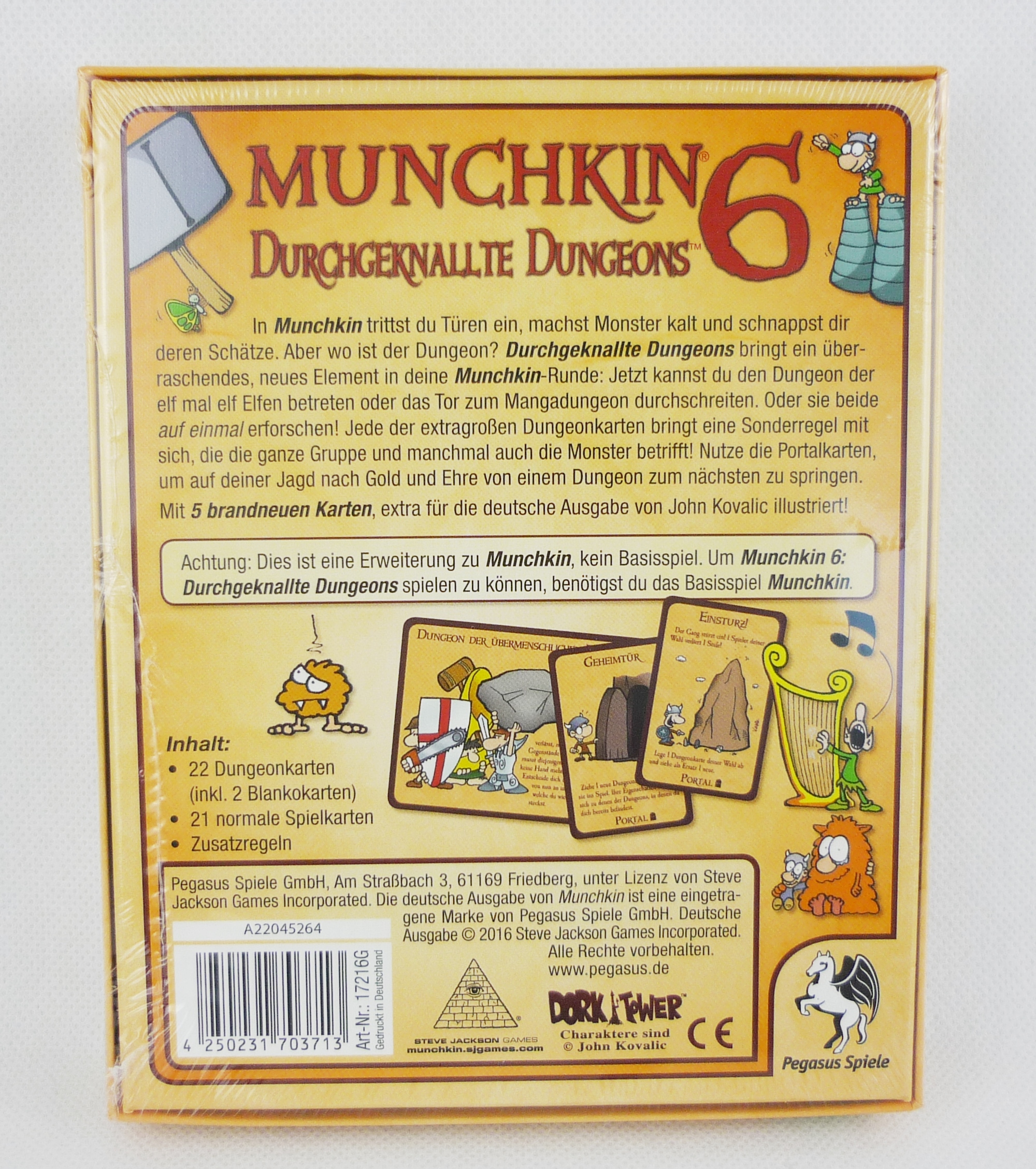 Munchkin 6 Erweiterung - benötigt das Basisspiel Durchgeknallte Dungeons 